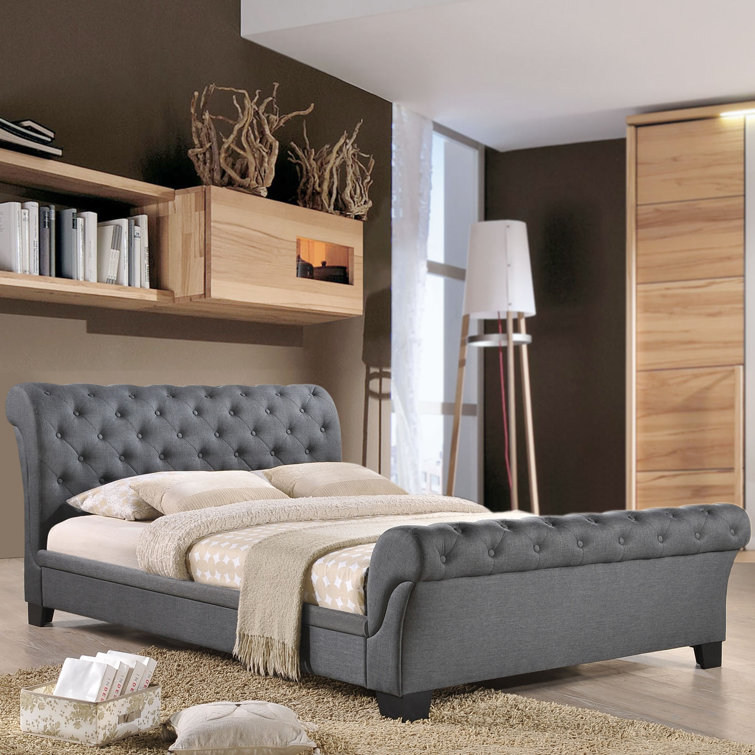 Modway King Tufted Upholstered Low Profile Sleigh Bed & Reviews